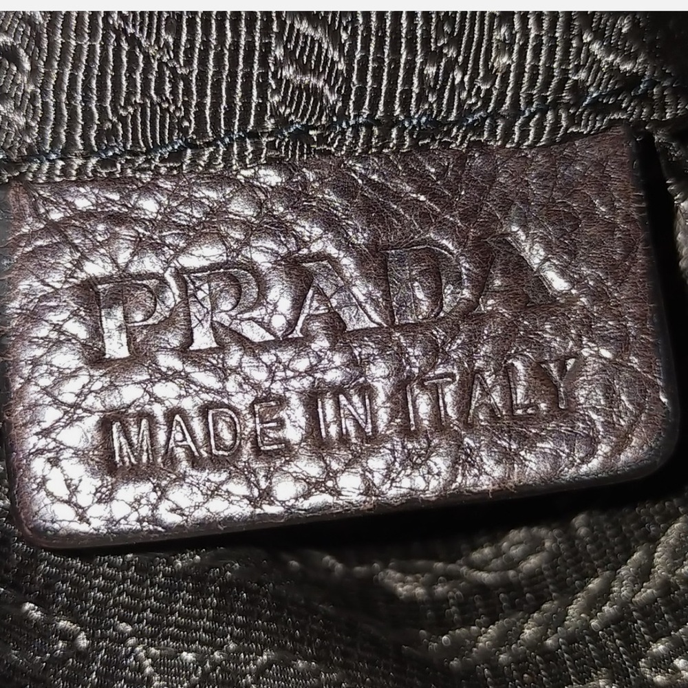 Prada Dark Brown Leather Satchel with Gold Hardware - Picture 7 of 10
